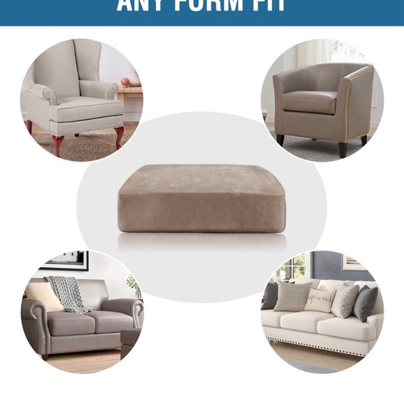 10 velvet washable one size fits all couch chair cushion covers - Picture 6 of 8